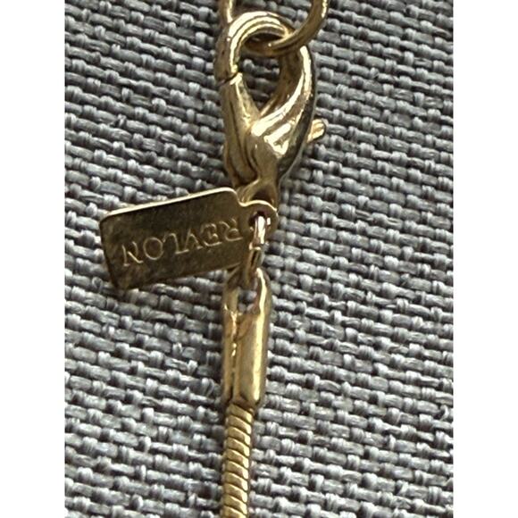 Vintage Revlon Necklace Gold Tone Beaded Minimalist Choker Stackable Capsule 18” - Picture 6 of 7